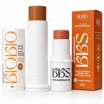 Kit Base Multifuncional Castanha + BBS Cenoura Bronze Biobio Natural Alta Cobertura Kit Base Multifuncional Castanha + BBS Cenoura Bronze Biobio Natural Alta Cobertura