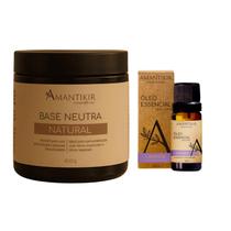 Kit Base Neutra + Óleo de Lavanda Amantikir 100% Puro