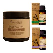 Kit Base Neutra + Óleos de Hortelã e Lavanda Amantikir