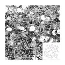 Kit Base para Brinco em Metal 6mm Prata + Tarracha de Silicone com 100 peças