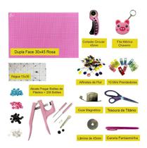 Kit Base Para Corte 45x30 Cortador 45mm Alicate Ritas Rosa