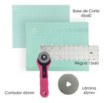 Kit Base Para Corte A2 Placa para Cortar 60x45 Cortador Circular 45mm + Disco Regua 15x60