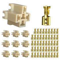 Kit Base Para Relé Auxiliar 5 Vias Fêmea E Terminais 60 Pçs