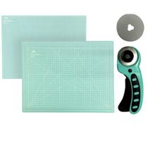 Kit Base Placa de Cortar Tecido Papel Apoio de Mesa A2 45 x 60 + Cortador Disco 45mm + 1 Lamina de Reposição