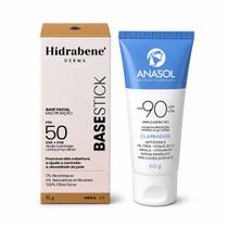Kit Base Stick Hidrabene Média + Anasol FPS 90 clareador
