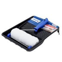 Kit Basicão Pincel Rolo Bandeja Pintura Parede