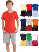Kit Básico 10 Peças Roupa Infantil Menino 5 Camisetas Básicas 5 Bermudas 5 Conjuntos Lisos Menino Kit Básico 10 Peças Roupa Infantil Menino 5 Camisetas Básicas 5 Bermudas 5 Conjuntos Lisos Menino