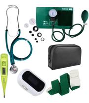 Kit Básico Completo Iniciante Em Enfermagem Cor:Verde