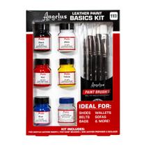 Kit básico de pintura em couro Angelus Acrylic 30mL 5 cores Kit básico de pintura em couro Angelus Acrylic 30mL 5 cores