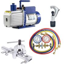 Kit Básico de Refrigeração com Manifold e bomba a Vácuo