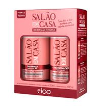 Kit Básico Eico Salão em Casa Cronograma Profissional Shampoo 450ml e Condicionador 400ml Kit Básico Eico Salão em Casa Cronograma Profissional Shampoo 450ml e Condicionador 400ml