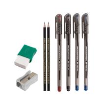 KIT Básico LEOLEO Volta Às Aulas Borracha Caneta Lápis Apontador Material Escolar Papelaria KIT Básico LEOLEO Volta Às Aulas Borracha Caneta Lápis Apontador Material Escolar Papelaria