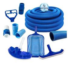 Kit Básico Limpeza Piscina Aspirador Mini Peneira Escova Mangueira 4m Acessórios Kit Básico Limpeza Piscina Aspirador Mini Peneira Escova Mangueira 4m Acessórios