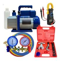 Kit Básico P Refrigeração Ar Condicionado Com Bomba De Vácuo e Maleta
