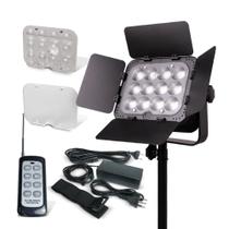 Kit Básico Painel Iluminador SunGun Luz Contínua 12 Super Leds Bi-Color (Bivolt)