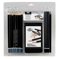 Kit Básico para Desenho com Mini Sketchbook Royal & Langnickel 13 Peças - Rart-2102-3t