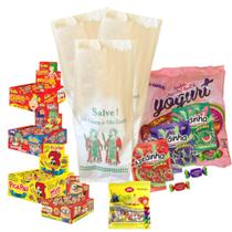 Kit Básico Para Montar 100 Saquinhos Doces Cosme E Damião Kit Básico Para Montar 100 Saquinhos Doces Cosme E Damião