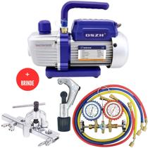 Kit Básico Para Refrigeração e Ar Condicionado com Bomba De Vácuo, Manifold e Brinde