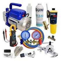 Kit Básico Refrigeração Bomba De Vácuo, Manifold E Maçarico