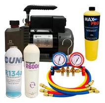Kit Básico Refrigeração Bomba De Vácuo, Manifold E Mapp