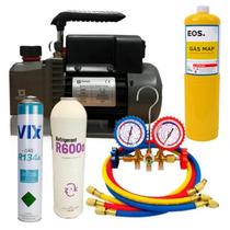Kit Básico Refrigeração Bomba De Vácuo, Manifold E Mapp