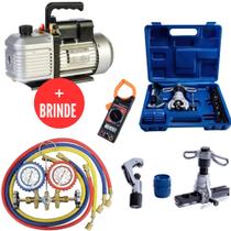 Kit Básico Refrigeração Bomba De Vácuo Manifold Flangeador