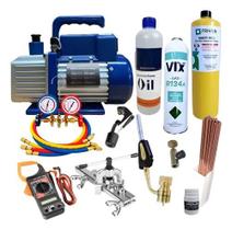 Kit Básico Refrigeração Bomba De Vácuo, Manifold, Maçarico