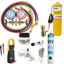 Kit Básico Refrigeração Manifold e Maçarico