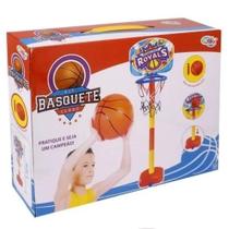 Kit Basquete Infantil Base Cesta Bola Bomba Infladora Wellkids