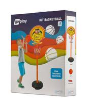 Kit Basquete Multilaser Go Play com Pedestal Ajustável Bola e Bomba