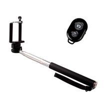 Kit Bastão de Selfie Monopod Com Controle Remoto Bluetooth - Preto