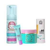 Kit Bastão Facial FPS60 Renovadores Espuma Chamego Kokeshi Kit Bastão Facial FPS60 Renovadores Espuma Chamego Kokeshi