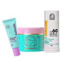 Kit Bastão Facial FPS60 Renovadores Pele Porcelana Kokeshi Kit Bastão Facial FPS60 Renovadores Pele Porcelana Kokeshi