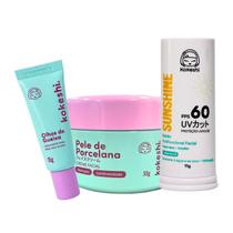 Kit Bastão Facial FPS60 Renovadores Pele Porcelana Kokeshi Kit Bastão Facial FPS60 Renovadores Pele Porcelana Kokeshi