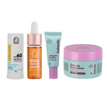 Kit Bastão Facial FPS60 Renovadores Rosa Mosqueta Kokeshi