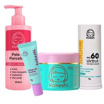 Kit Bastão Facial FPS60 Sabonete Renovadores Pele Kokeshi Kit Bastão Facial FPS60 Sabonete Renovadores Pele Kokeshi