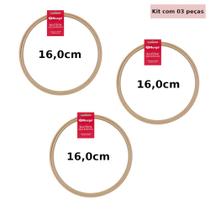 Kit Bastidor de Madeira 16cm Nurge Sem Tarracha C/3 Kit Bastidor de Madeira 16cm Nurge Sem Tarracha C/3