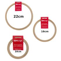 Kit Bastidor Madeira 22cm 16cm e 10cm Nurge Sem Tarracha C/3