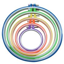 Kit Bastidor Plástico 5 Tamanhos Para Bordado - BASTBP1 KIT5 Kit Bastidor Plástico 5 Tamanhos Para Bordado - BASTBP1 KIT5