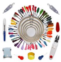 Kit Bastidores Completo iniciante Bordado Pontocruz Lanmax