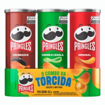 Kit Batata Pringles Combo da Torcida Pringols Sabores Churrasco Creme e Cebola Original 322g Kit Batata Pringles Combo da Torcida Pringols Sabores Churrasco Creme e Cebola Original 322g