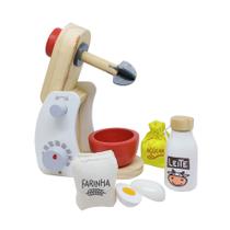 Kit Batedeira, da NewArt - Brinquedo de Madeira da Coleção Comidinhas ou Minicozinha - Cód. 376