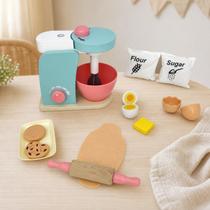 Kit Batedeira de Madeira e Acessórios Confeitaria Infantil Kit Batedeira de Madeira e Acessórios Confeitaria Infantil