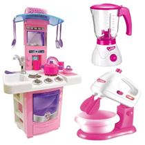 Kit Batedeira Infantil Som Luz + Big Cozinha Liquidificador
