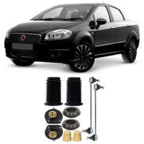 Kit Batente + Bieleta Fiat Linea Dianteira 2010 Até 2018 O Par Kit Batente + Bieleta Fiat Linea Dianteira 2010 Até 2018 O Par