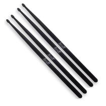 Kit Batera 2 Pares Baquetas Fibra Torelli TQ 020 Preta Kit Batera 2 Pares Baquetas Fibra Torelli TQ 020 Preta