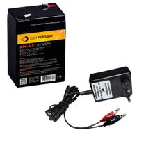 Kit Bateria 6V 4,5ah GetPower + Carregador - Moto Elétrica