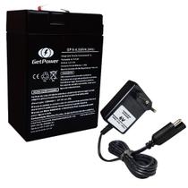 Kit Bateria 6V 4,5ah GetPower + Carregador - Moto Elétrica - GET POWER