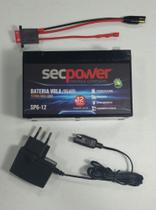 Kit bateria 6v 7,2ah + carregador 6v + chicote de bateria para brinquedo bandeirante - SecPower