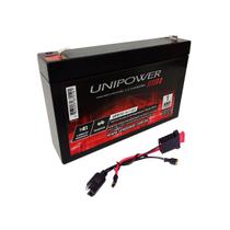Kit Bateria 6v 7,2ah Unipower + Chicote - Moto Elétrica